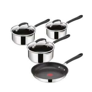 T-FAL E303S774 Jamie Oliver Quick & Easy Stainless Steel 7 Piece Cookware Set- Blemished Package with Full Warranty