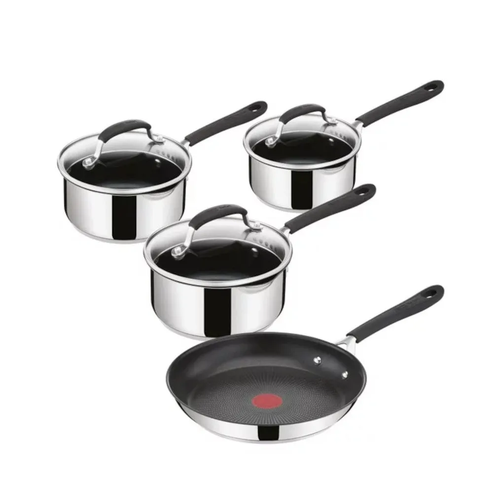 T-FAL E303S774 Jamie Oliver Quick & Easy Stainless Steel 7 Piece Cookware Set- Blemished Package with Full Warranty