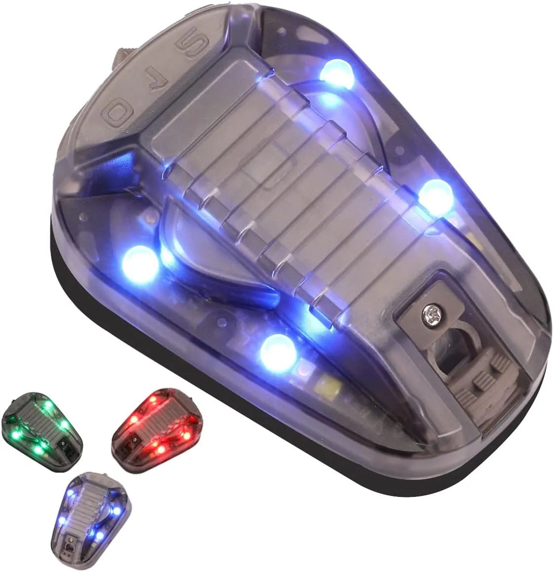 Tactical Helmet Light - LED - Blue - Modern - Helmet Mount - Requires 1 CR123 Battery (Not Included)