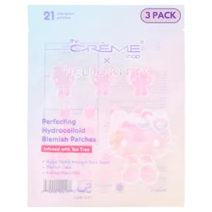 The Crème Shop Hello Kitty x Pimple Patches – Cute Hydrocolloid Dots for Acne-Prone Skin, Vitamin E Boost, Redness & Blemishes Treatment, for Teens (Pack of 3)