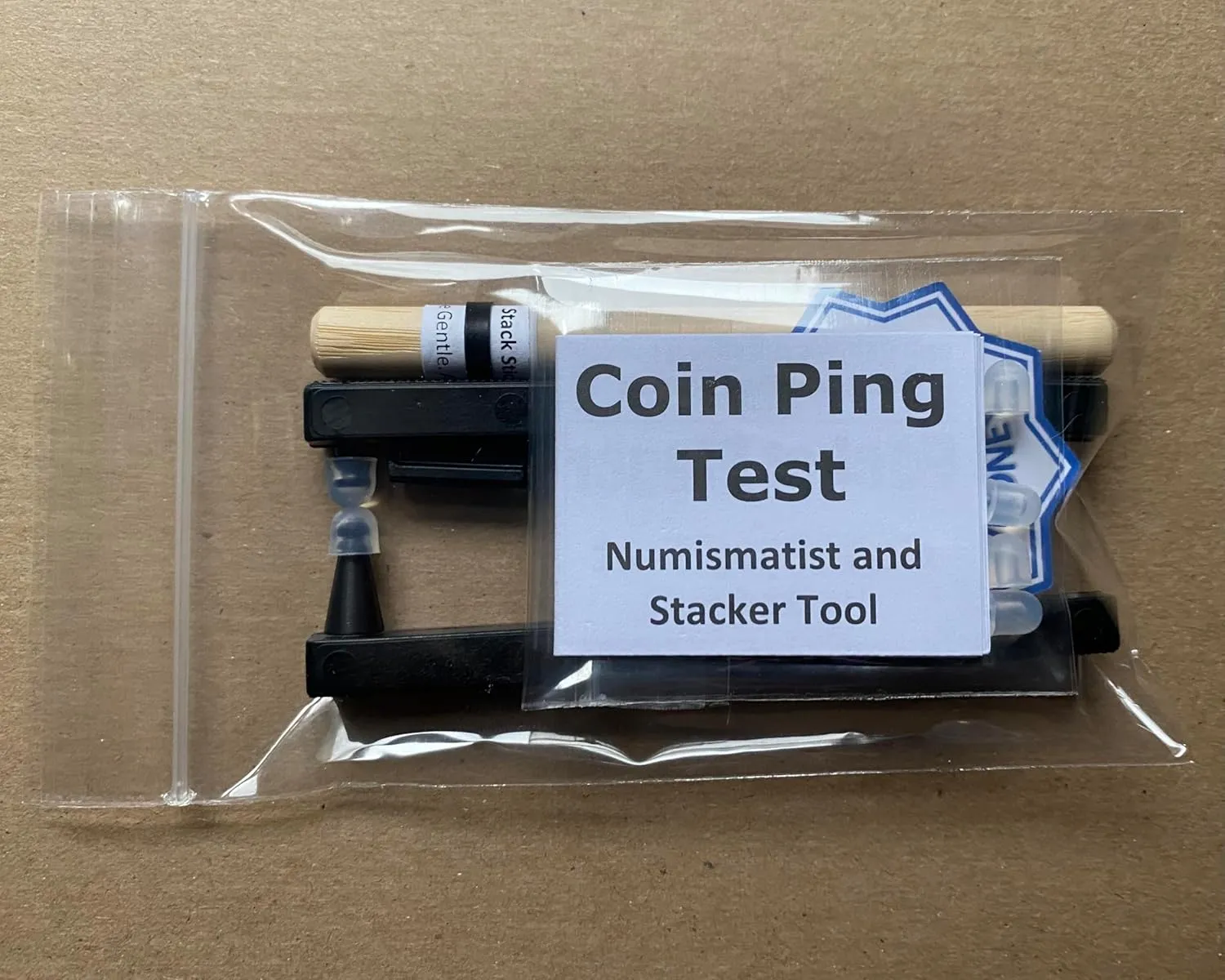 The Pocket Pinger   Stack Stick, Coin Ping Test (Black, 1 Pack)   StackerTools App