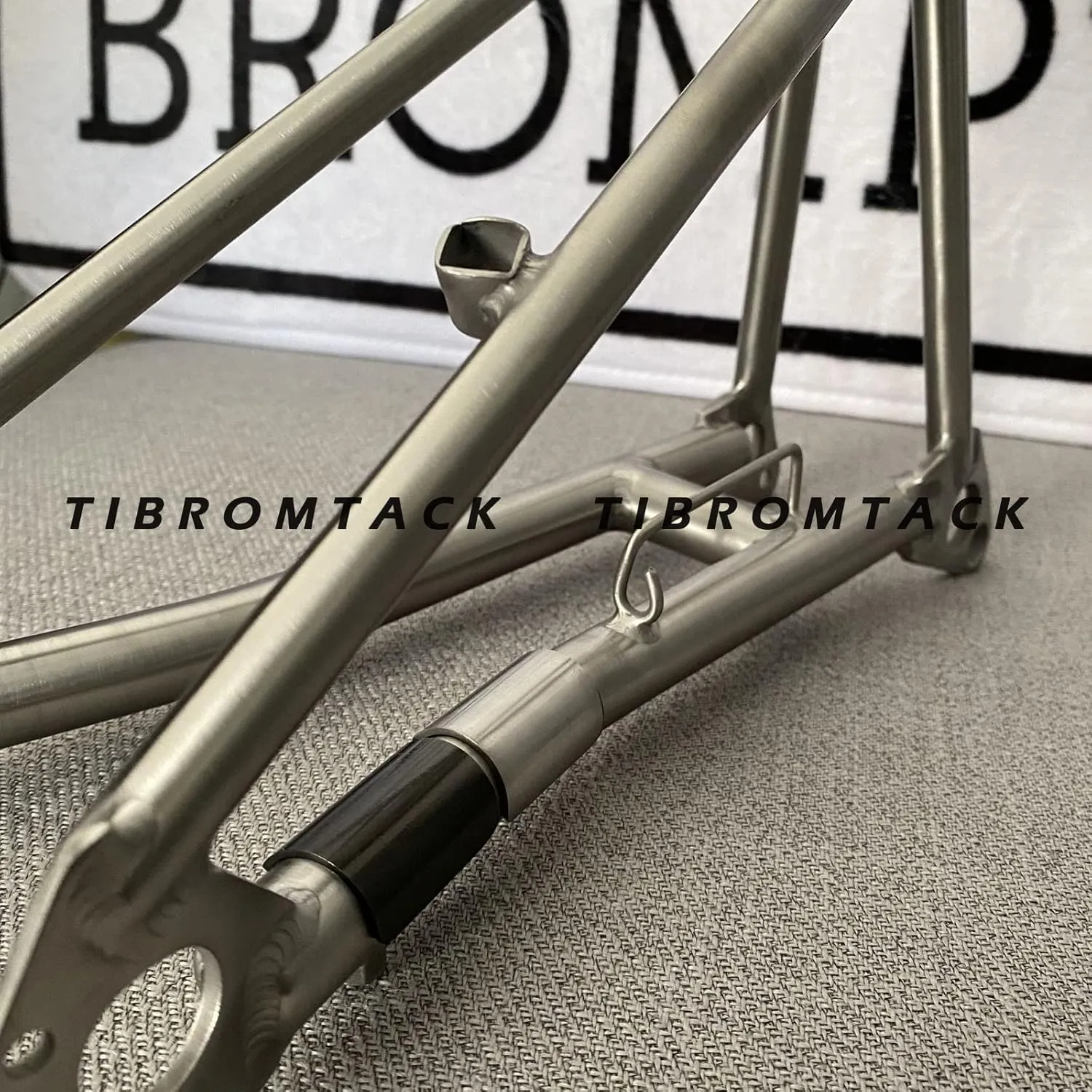 TIBROMTACK Titanium Rear Triangle Frame Protector for Brompton Folding Bike Sticker Protective Patch Gasket Guard Back Fork Ultra Light Accessories Parts