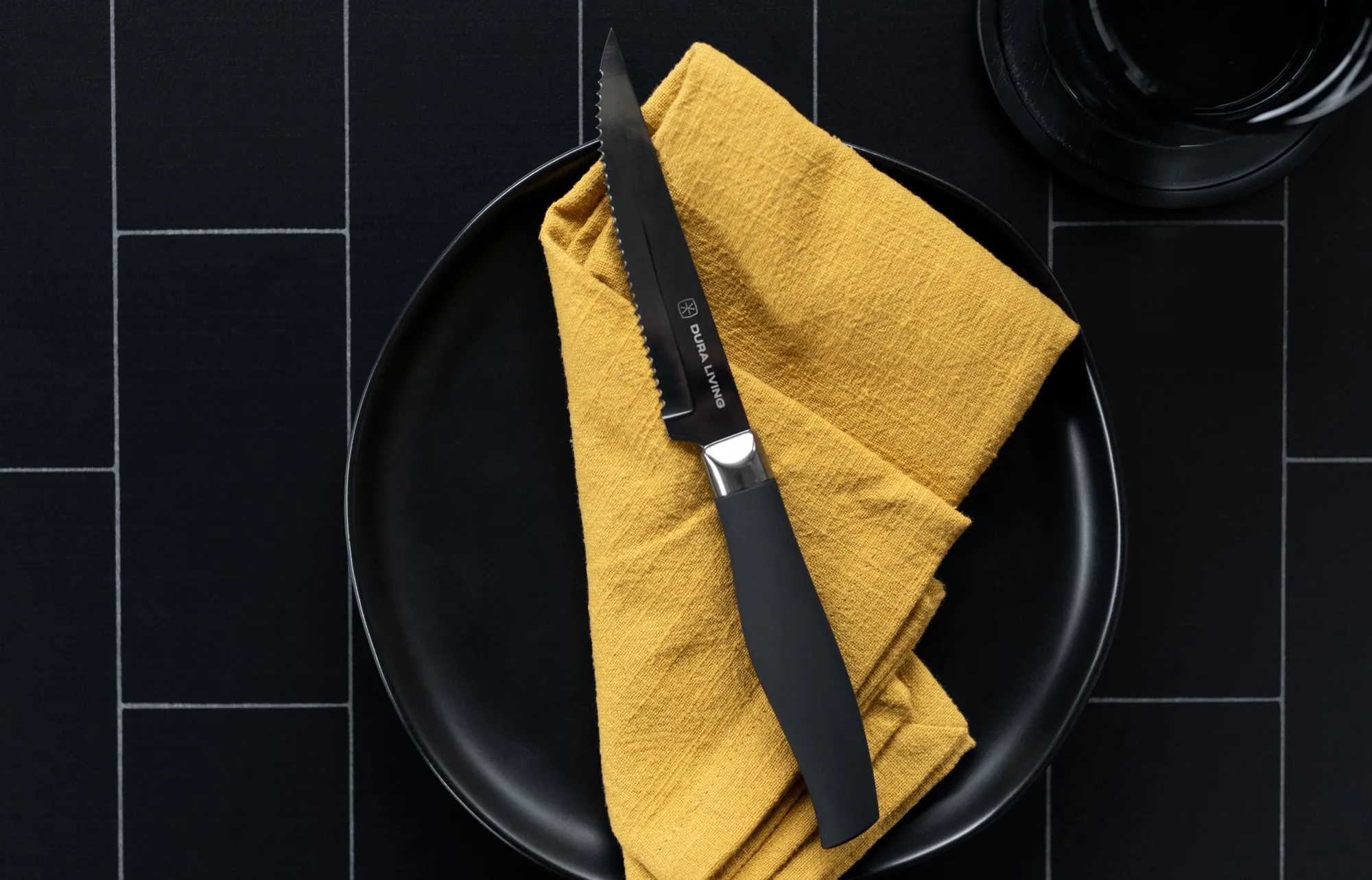 Titan Set of 4 Steak Knives - Black by Dura Living