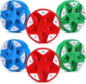 TOBWOLF 6 Pack Inline Roller Hockey Pucks for Indoor Outdoor Hockey, Street Hockey Pucks Driveway Hockey Puck Multifunctional Hockey Balls Off-ice Training Pucks for Controlled Passing & Shooting