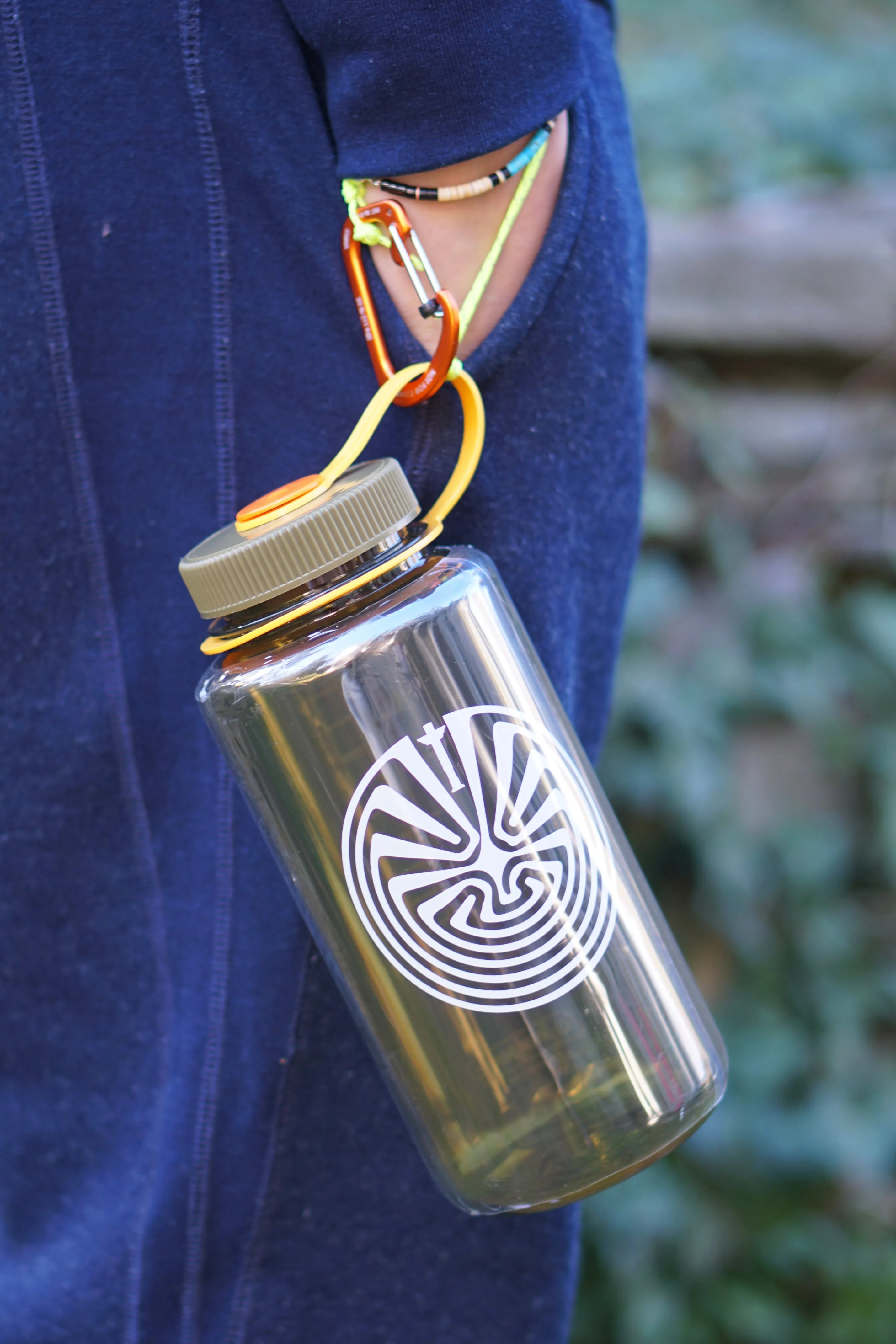 Totem Brand Co. x Nalgene "Totem in the Maze" 32 oz. Tritan Wide Mouth Bottle - Seafoam/Iridescent-Platinum