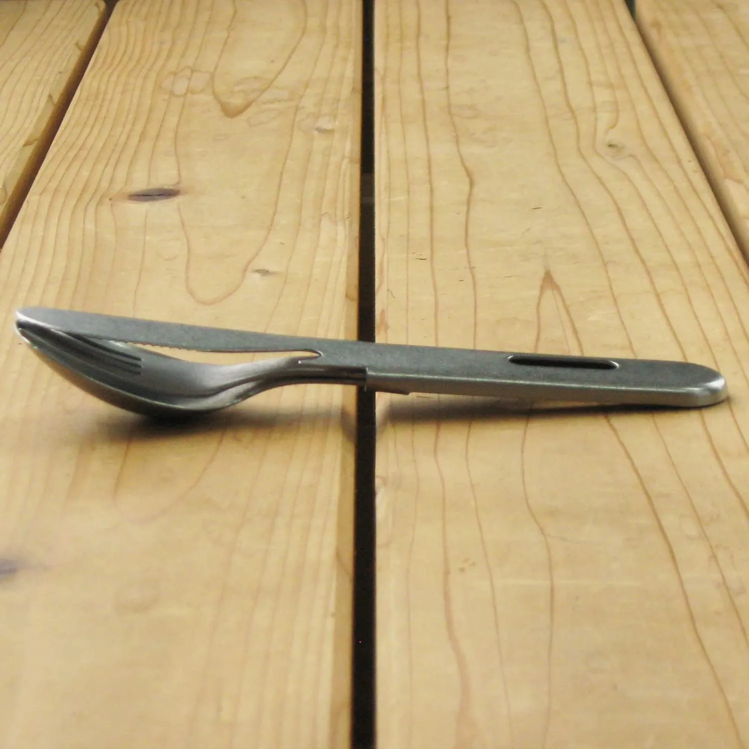 Tsubamesanjo Camping Outdoor Cutlery Set, 3 Pieces, Knife, Spoon, Fork, Aged, Made in Japan