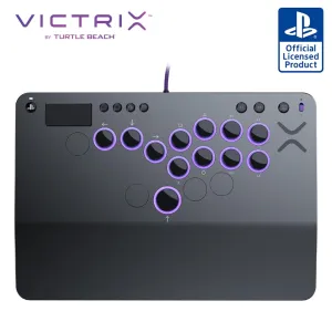 Turtle Beach Victrix Pro KO Leverless All Button Fight Stick for PlayStation 5, Officially Licensed PS5|PS4, Windows 10/11 PC, Customizable eSports Tournament Ready Controller, Arcade Controller, Gray