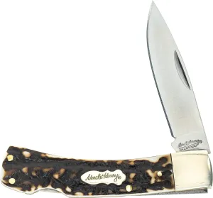 Uncle Henry Next Gen Staglon 5UH Bruin 6.5in Folding Knife with 2.8in Stainless Steel Drop-Point Blade for Hunting, EDC