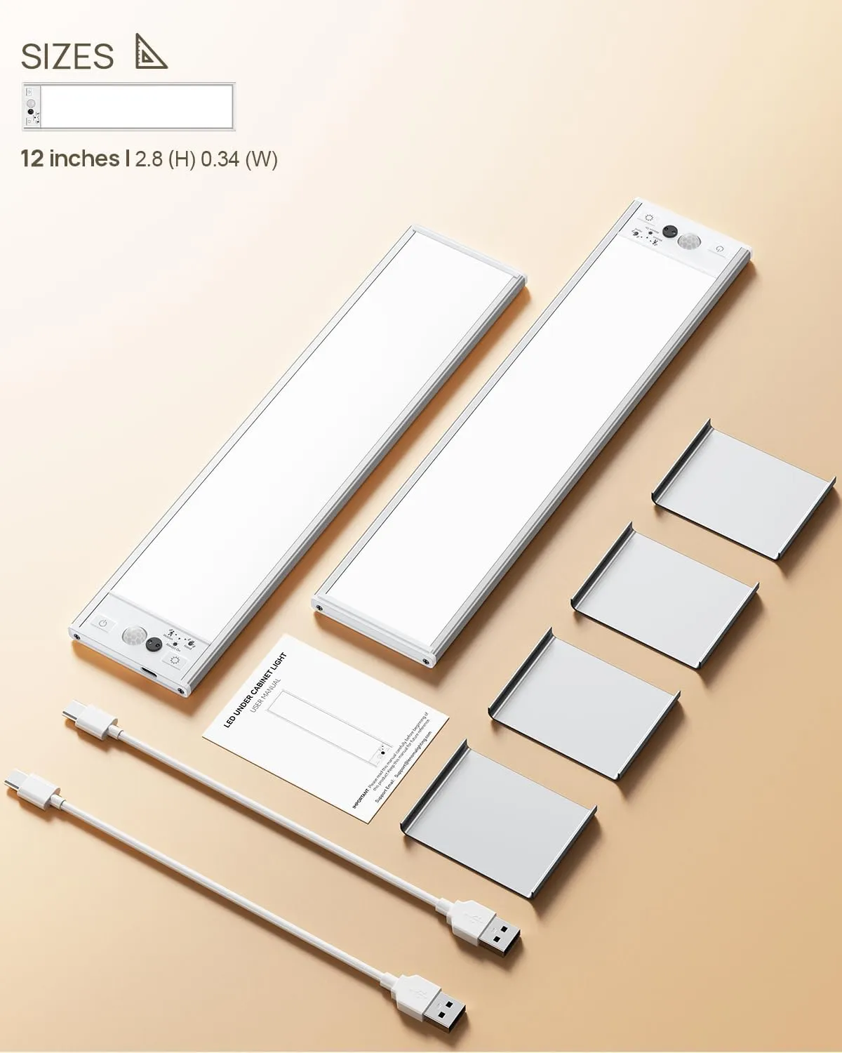 Under Cabinet Lighting Wireless,750LM Ultra-Bright Hand Wave Motion Sensor, 6000mAh Rechargeable Battery Longer Lasting Time Pantry Lights,3 Colors Dimmable Closet Light for Kitchen,Wardrobe,Stairs