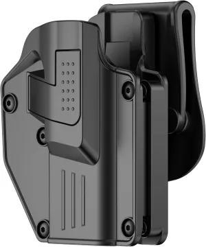 Universal Holster for Most Popular Full Size and Compact Pistols, Fit Glock | S&W | Sig Sauer | Ruger | Taurus | Beretta | CZ | Walther | Browning | Colt | H&K | Bersa | Canik Gun, Right Hand