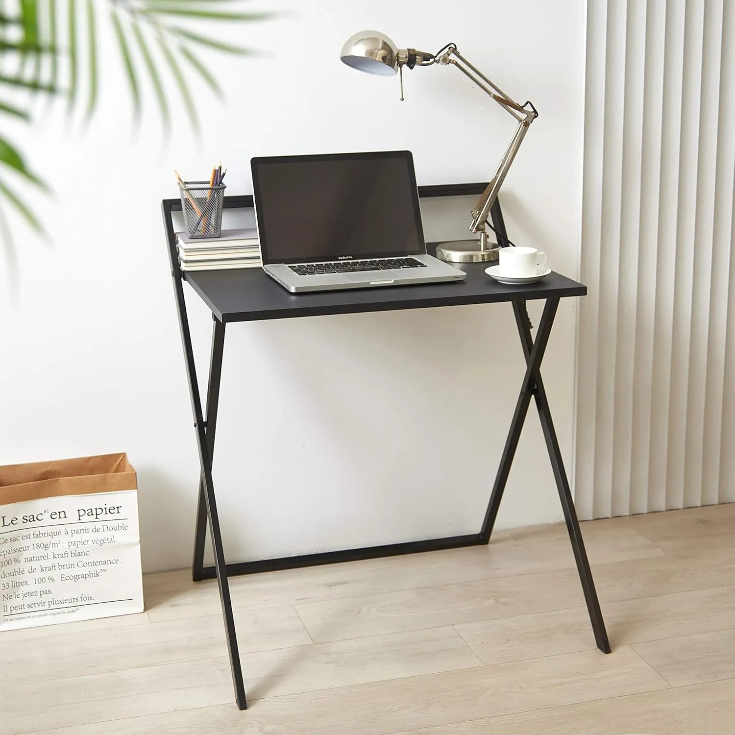 Urban Lifestyle Compact Folding Desk, Black