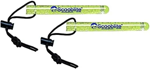 Value Pack of 2 - New Scooblite 6 Inch Reusable Glow Stick for Scuba Divers, Snorkelers, and Boaters