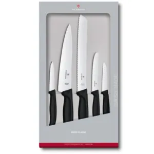 Victorinox Swiss Classic Kitchen Set 5 Pieces in Gift Box Black V6.7133.5G
