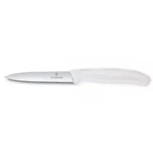 Victorinox White Serrated Pointed Knife 3.25" 1pc