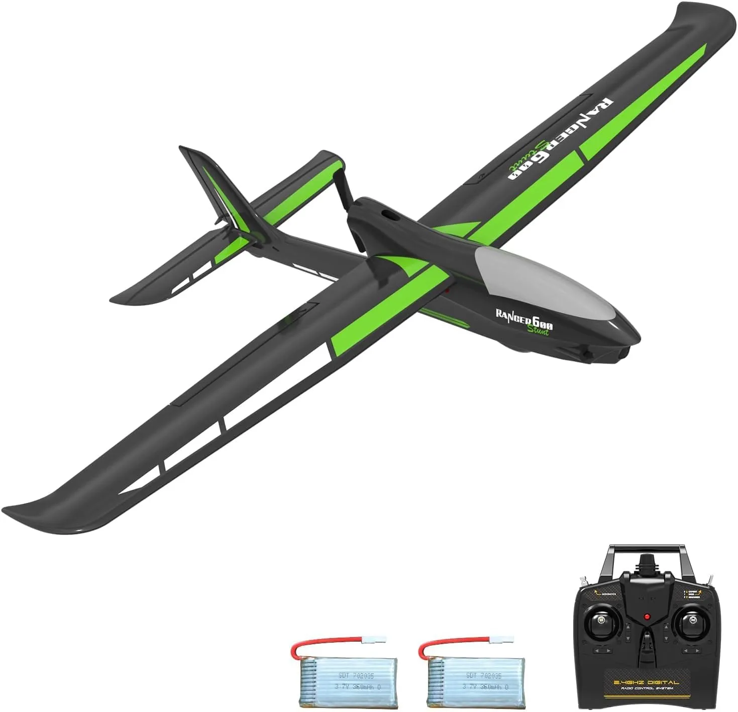 VOLANTEXRC RC Plane, 4CH Remote Control Glider Airplane RTF with 6-Axis Gyro, 3 Modes & Aerobatics Easy to Fly, 2.4GHz Radio Controlled Aircraft for Beginners, Boys & Adults, Ranger600 Stunt, Black