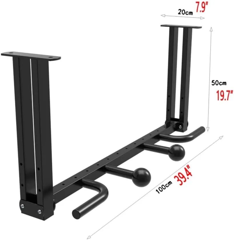 Wall Mounted Pull Up Bar, Ceiling Beam Mounted Heavy Duty Gym Horizontal Bar, Height Adjustable, Maximum Load 300kg