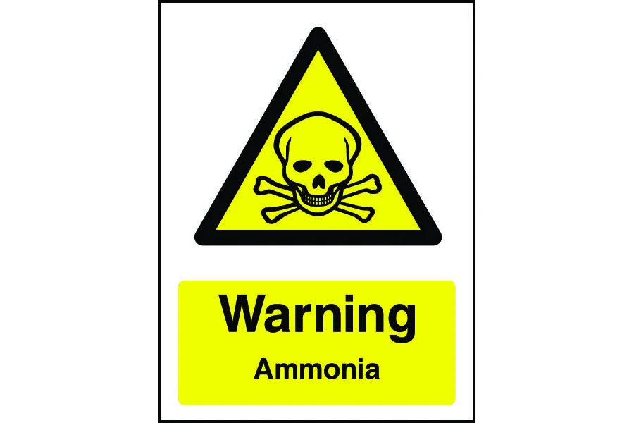 Warning Ammonia Sign