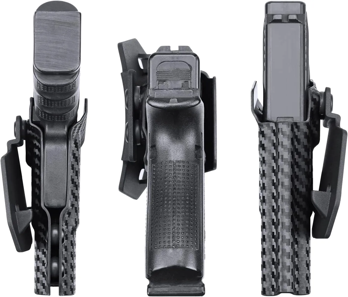 WARRIORLAND OWB Kydex Holster with Optic Cut, Fits Select Glock 17/19/19X, G43/43X, Hellcat/Hellcat Pro, Taurus G2C/G3C, M&P Shield 9, M&P 9/380 Shield EZ, Sig P320/P365/P226 and More, 1.75" Paddle