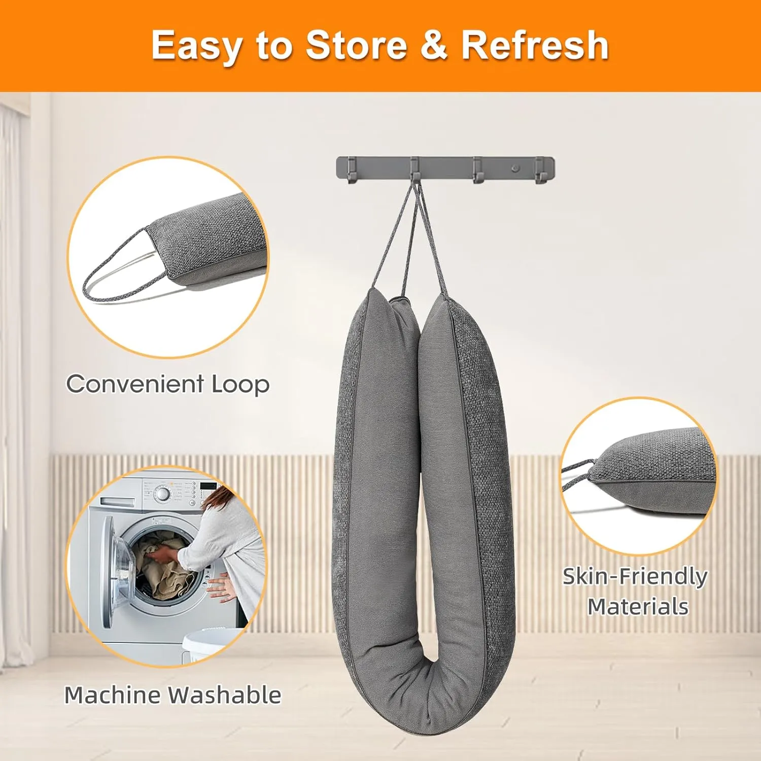 Weighted Door Draft Stopper Under Door Noise Blocker Front Door Insulation Door Draft Guard Weatherproof Strip Energy Efficient Door Accessory (Grey, 32inch)