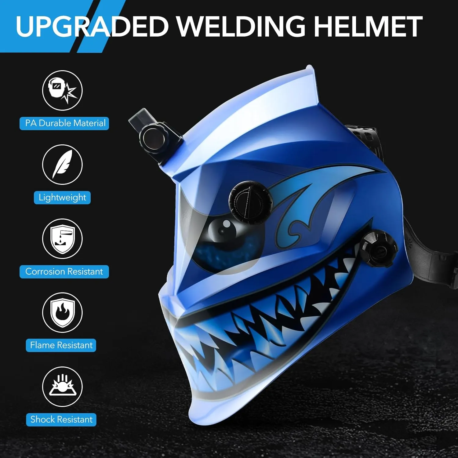 Welding Hood Auto Darkening Welding Helmet with Light True Color 1/1/1/2 Top Optical Clarity Wide Shade 9-13 Welding Mask with Grinding Weld Helmet (KTS-JD03)