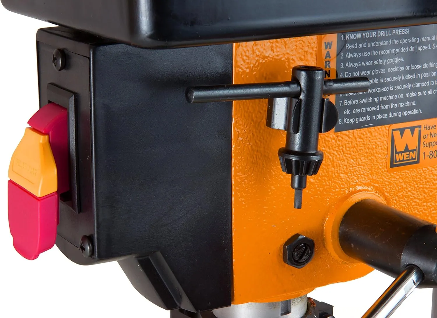 WEN 4208T 2.3-Amp 8-Inch 5-Speed Cast Iron Benchtop Drill Press,Black/Orange