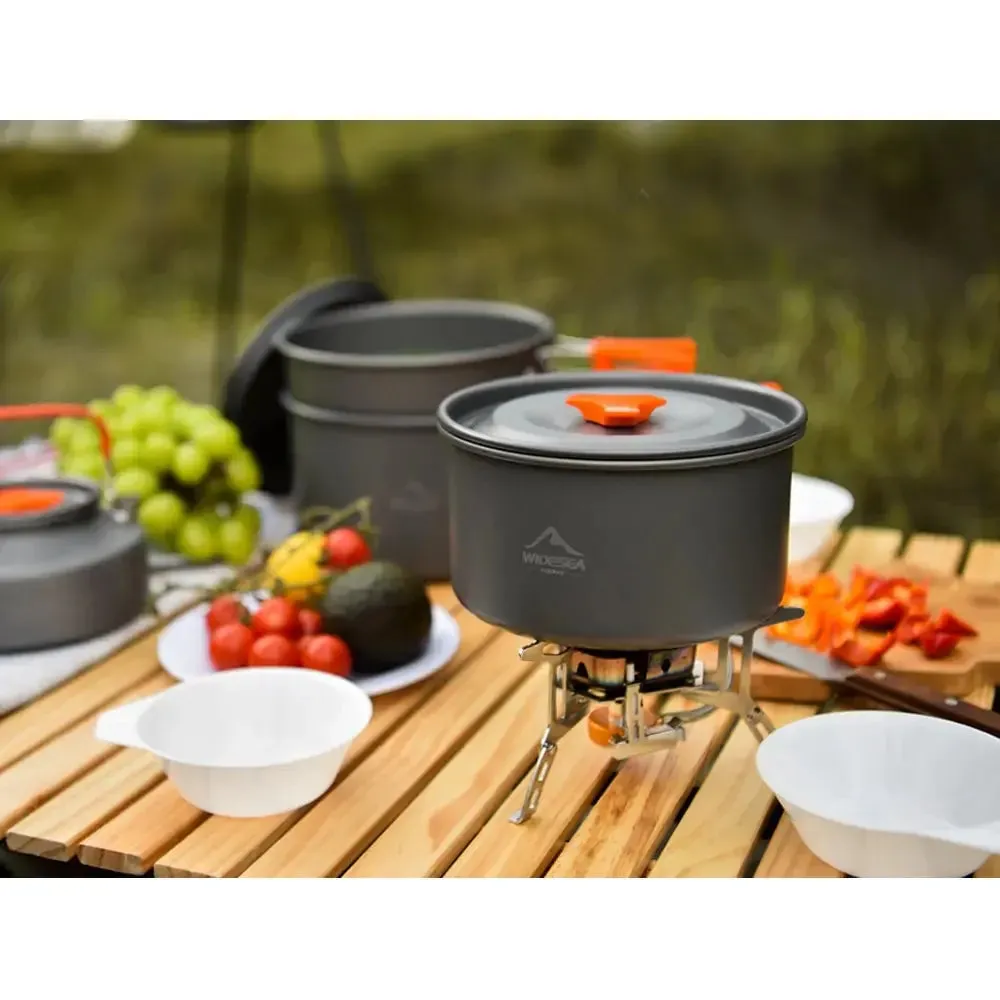 WIDESEA Camping Cookware Set Foldable Aluminium for Outdoor Cooking