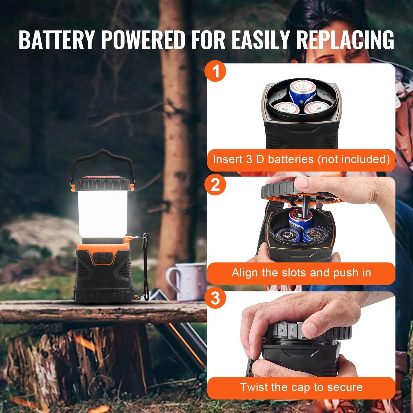 WildGlow 360° LED Camp Lantern