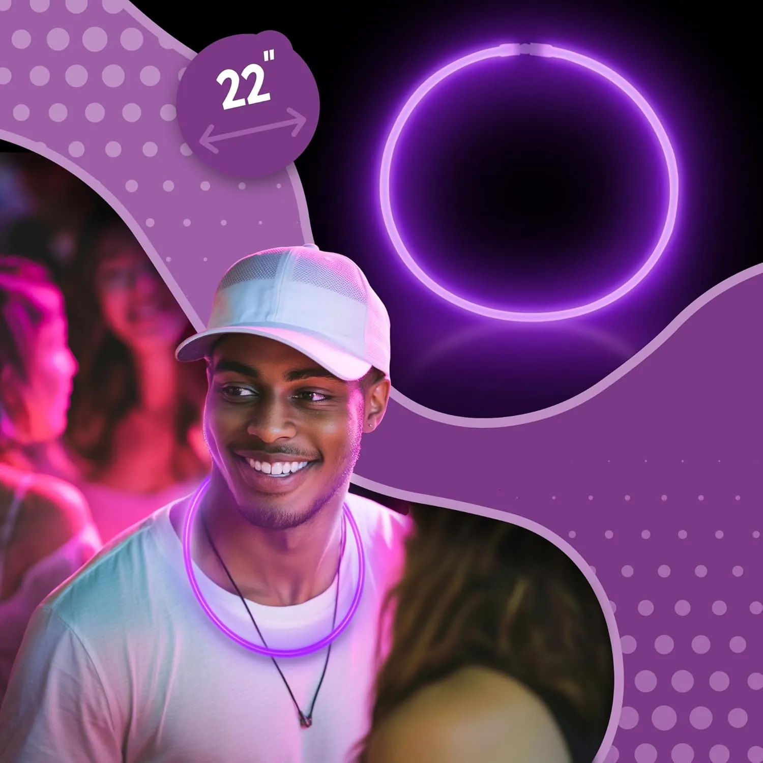 Windy City Novelties 22" Glow Stick Necklaces - 50 Pack