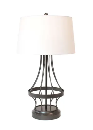 Wire Frame Cordless Lamp - Gun Metal