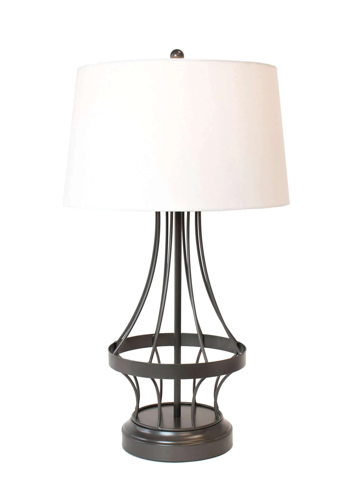 Wire Frame Cordless Lamp - Gun Metal