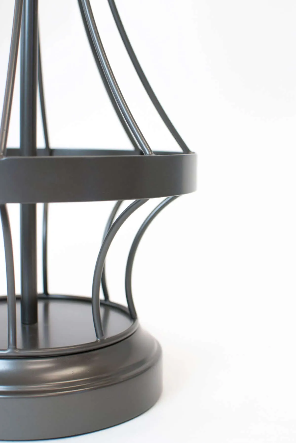 Wire Frame Cordless Lamp - Gun Metal