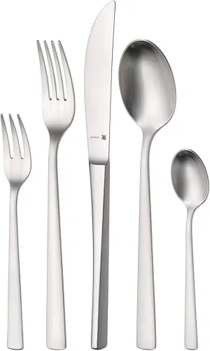 WMF Cutlery Set 30-Pieces for 6 People Corvo Cromargan Protect Stainless Steel Extremely Scratch Resistant with Inserted Blade