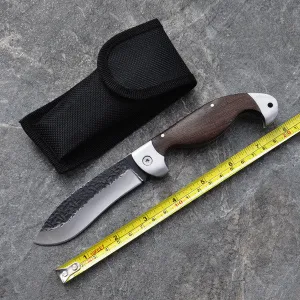 wooden handle knife titanium version