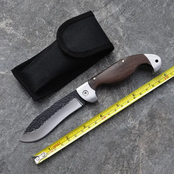 wooden handle knife titanium version