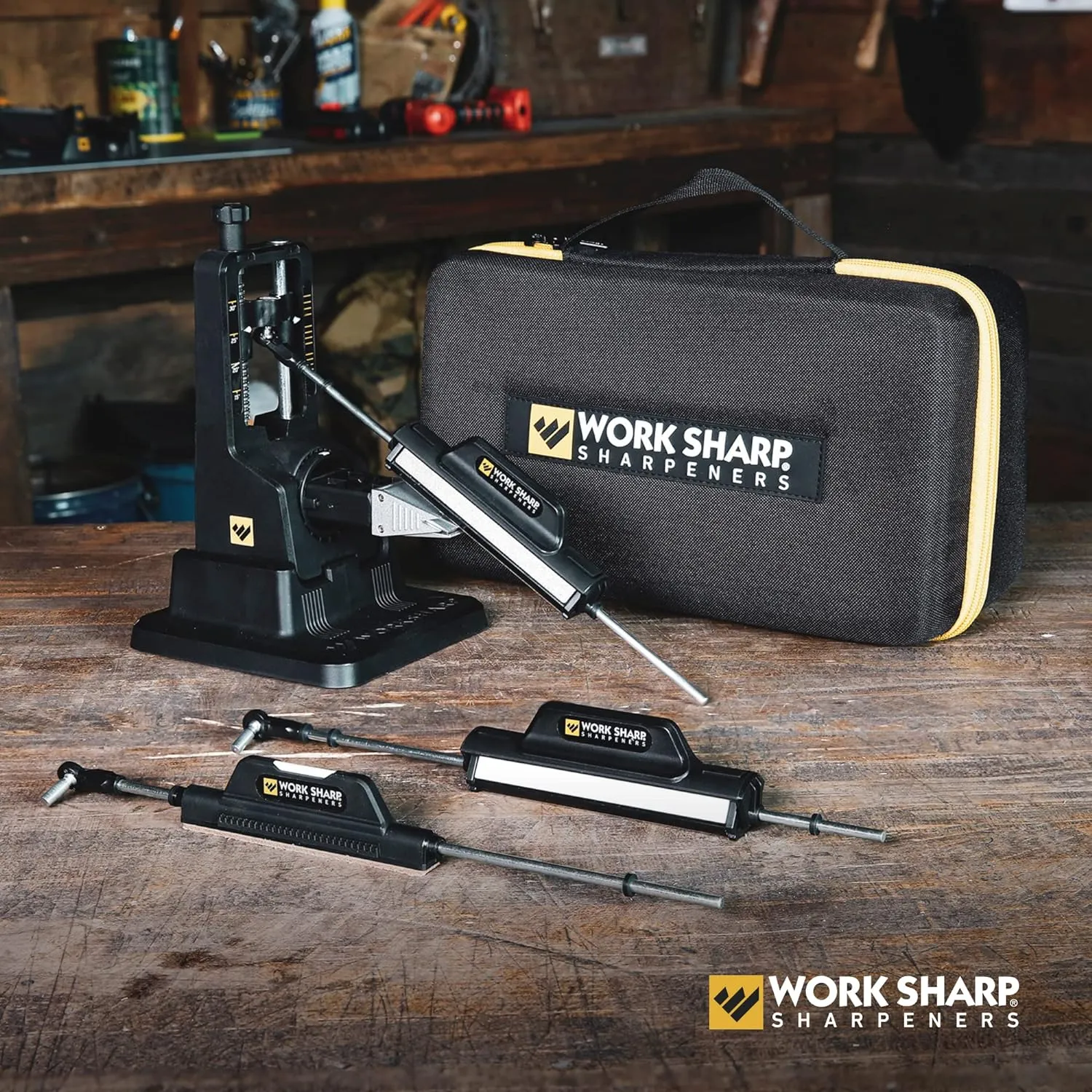 Work Sharp Precision Adjust Elite Knife Sharpener - Adjustable Knife Sharpening System - For Hunting, Serrated & Kitchen Knives