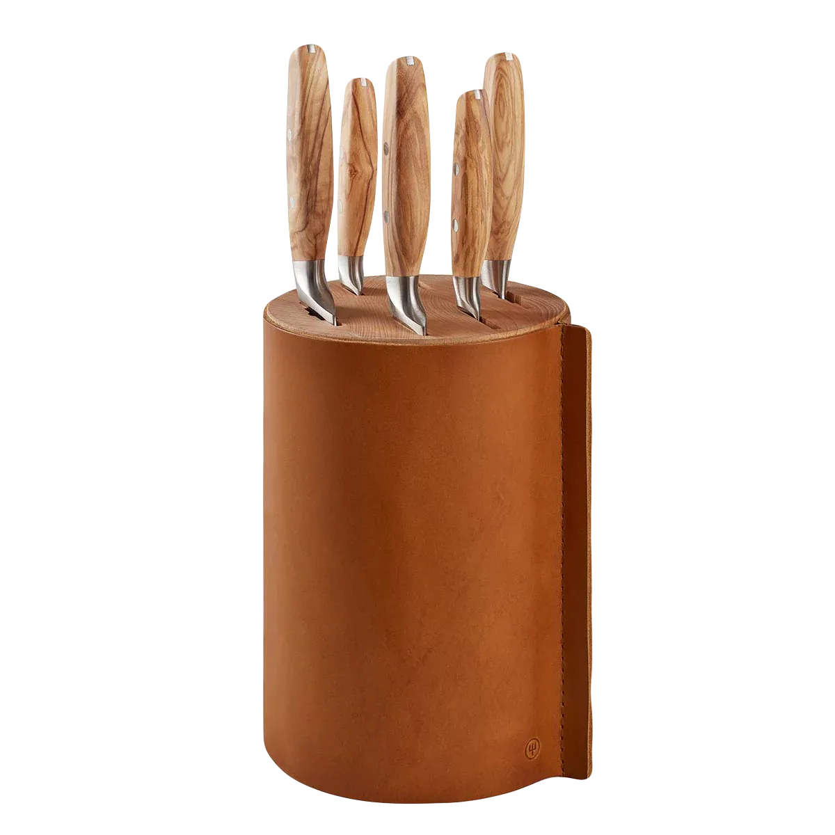 Wusthof Amici Six Piece Knife Block Set | Stainless Steel Knives with Olive Wood Handles
