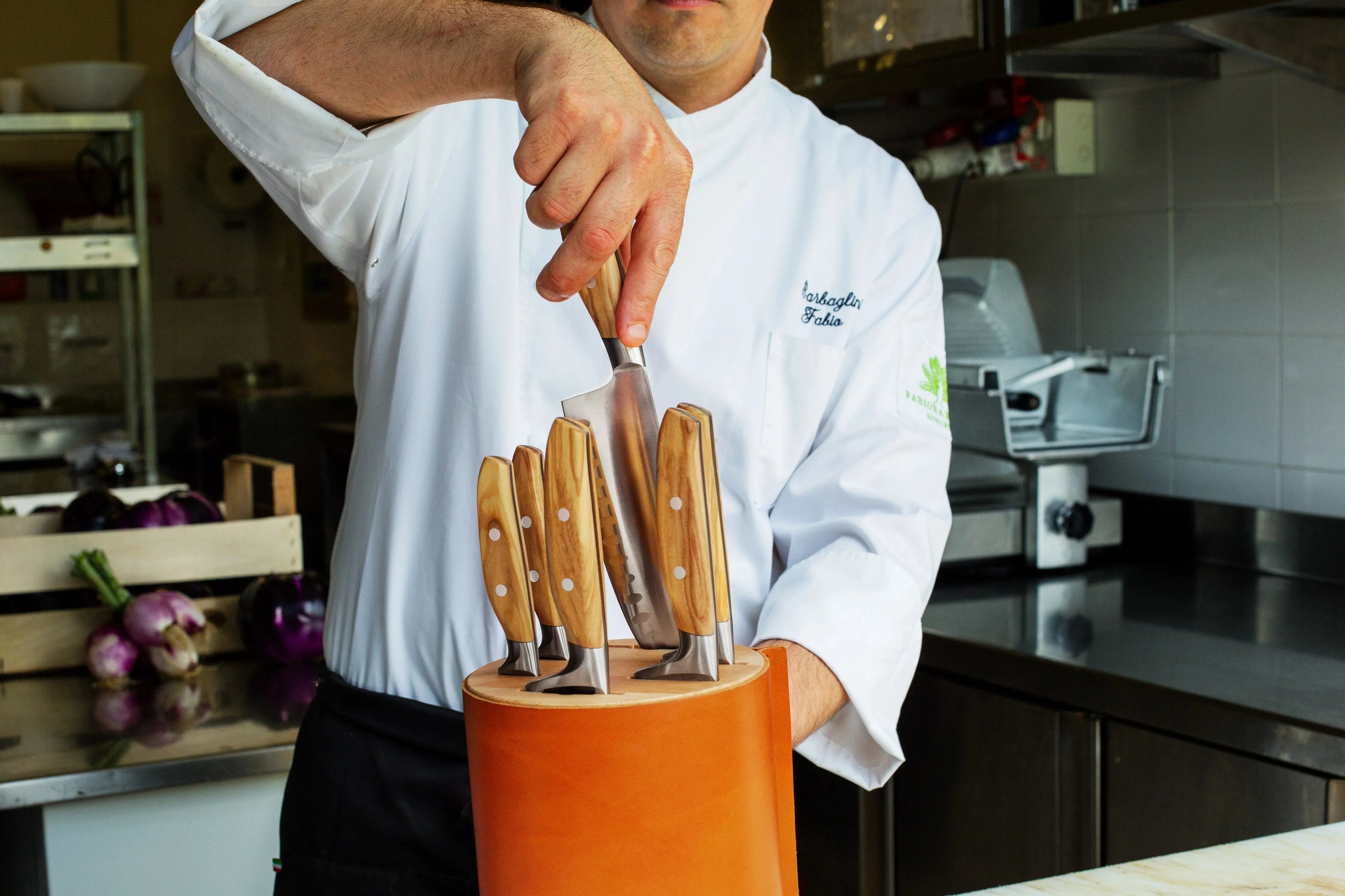Wusthof Amici Six Piece Knife Block Set | Stainless Steel Knives with Olive Wood Handles