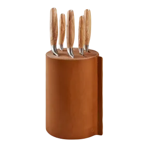 Wusthof Amici Six Piece Knife Block Set | Stainless Steel Knives with Olive Wood Handles