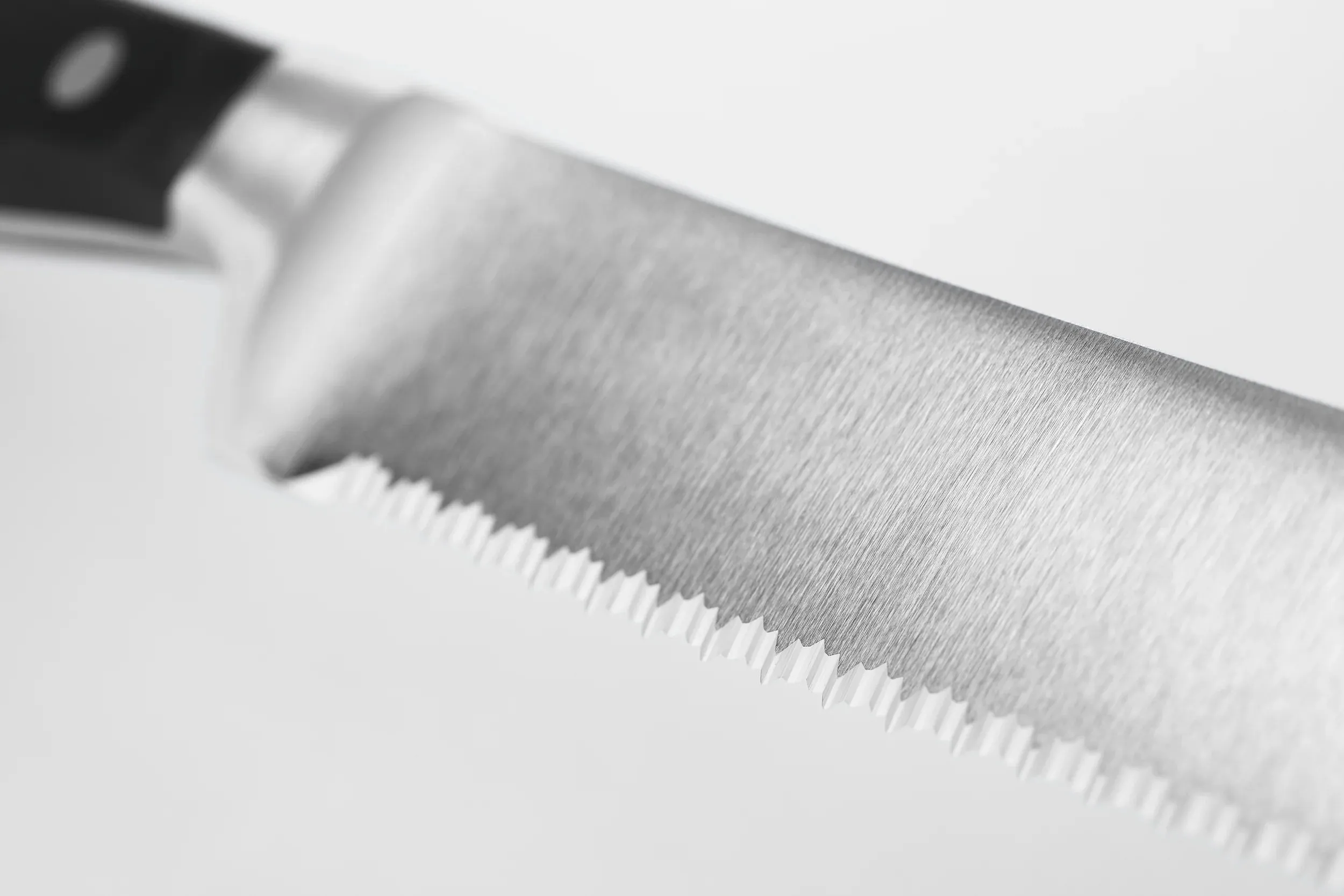 Wusthof Classic 9" Stainless Steel Double Serrated Bread Knife, Black