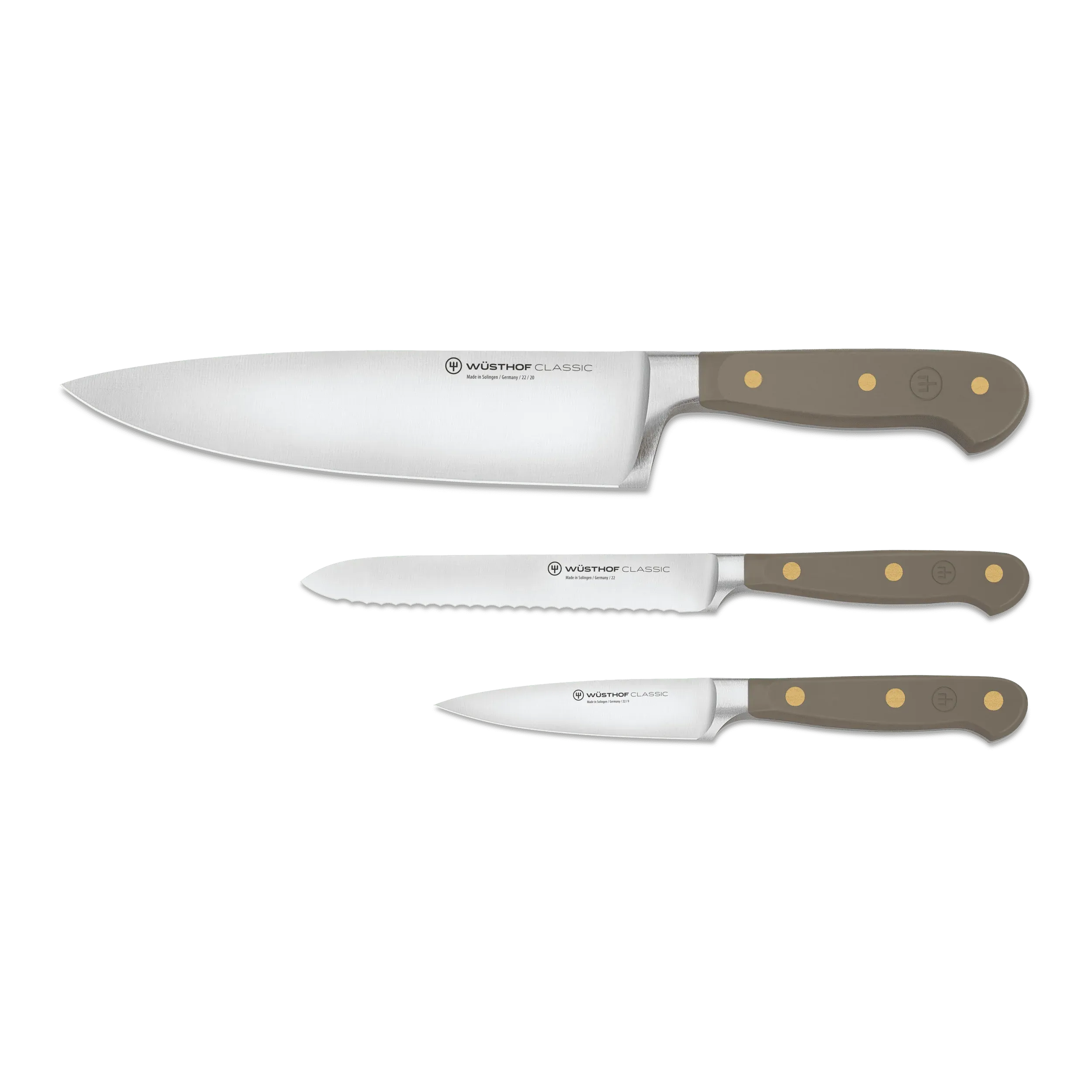 Wusthof Classic Velvet Oyster - 3 Pc. Utility Knife Set