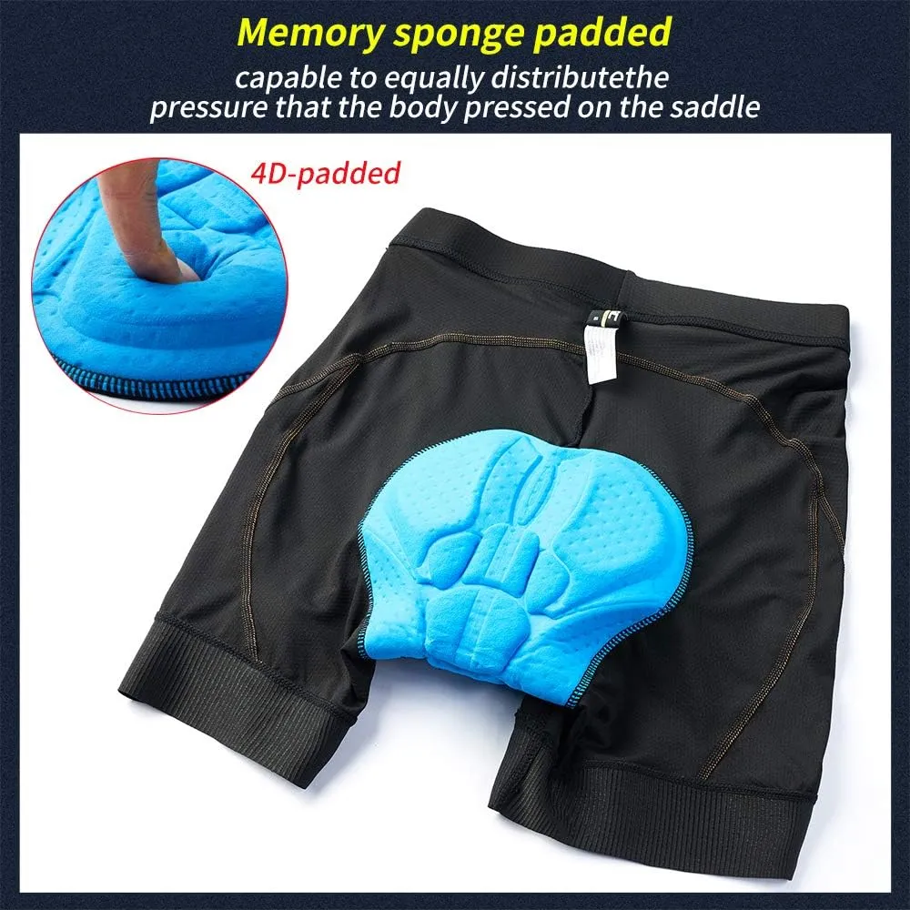 XGC Men's Cycling Underwear Shorts with High-Density High-Elasticity and Highly Breathable 4D Gel Padded
