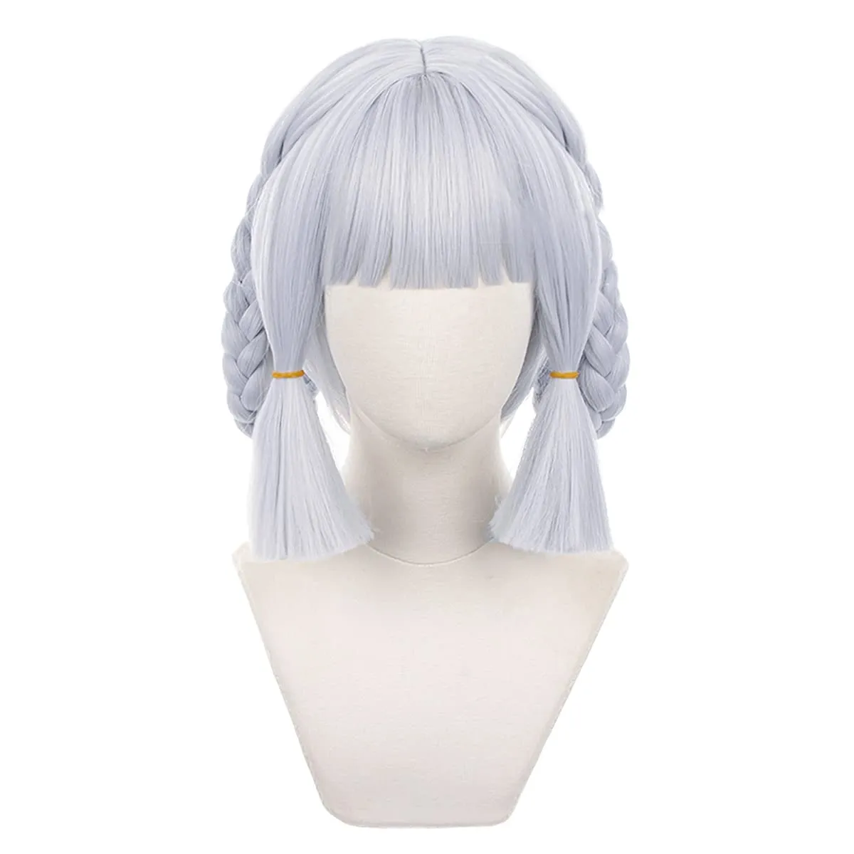 XiongXiongLe Ayaka Wig Grab Ponytail Cosplay Women's Costumes Light Blue Middle Long Hair Wigs for Cos Anime GenshinImpact Party Christmas Halloween Daily Wear