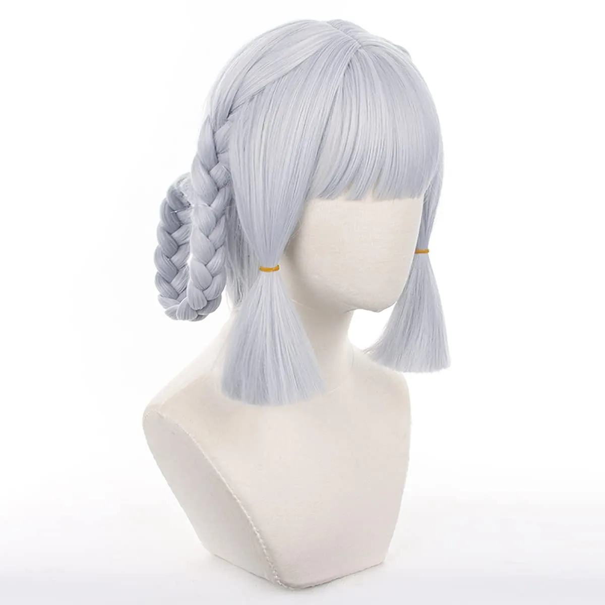 XiongXiongLe Ayaka Wig Grab Ponytail Cosplay Women's Costumes Light Blue Middle Long Hair Wigs for Cos Anime GenshinImpact Party Christmas Halloween Daily Wear