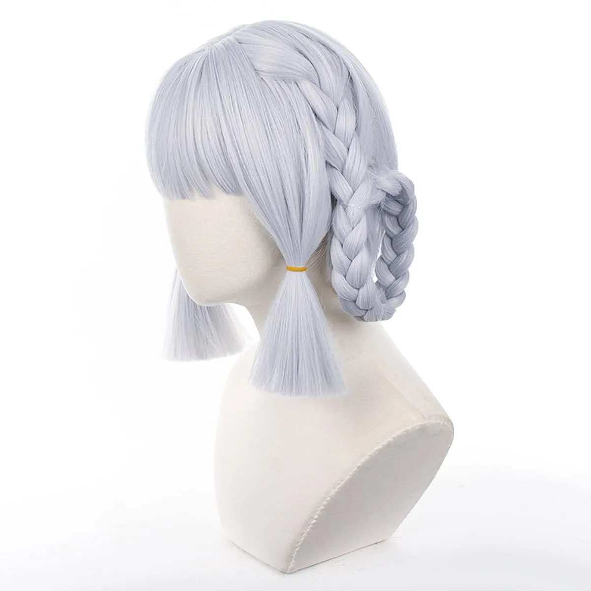 XiongXiongLe Ayaka Wig Grab Ponytail Cosplay Women's Costumes Light Blue Middle Long Hair Wigs for Cos Anime GenshinImpact Party Christmas Halloween Daily Wear