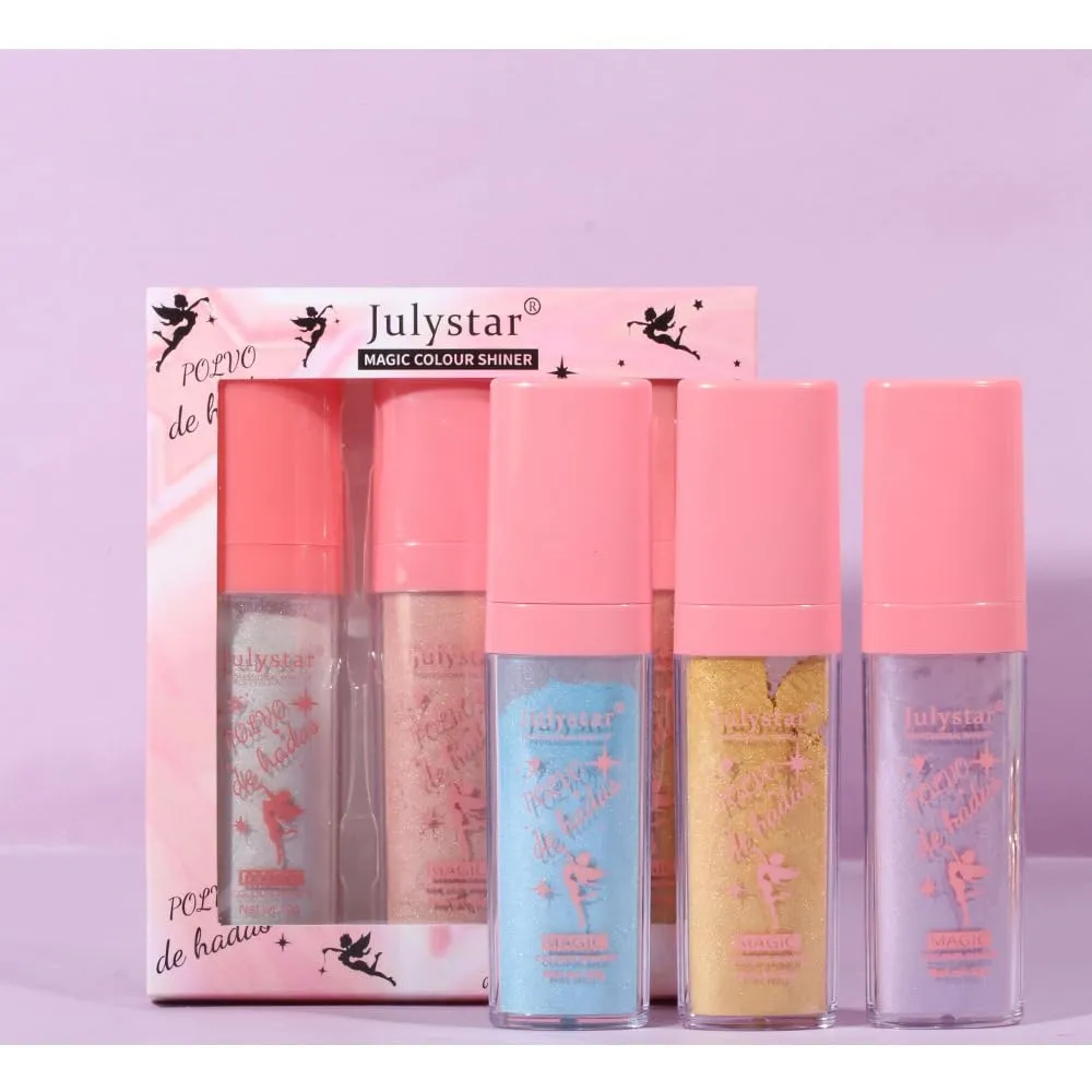 Y-HaLi Fairy Highlighter Powder Set - Create a Natural Glow with a Dimensionalizing Brightening Face Contour and Body Highlighter Powder and Stick (B)