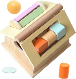 YARNOW 1 Set Montessori Wooden Ball Drop Coin Box Sensory for Fine Motor Skills Development Educational for Preschool Learning Activities