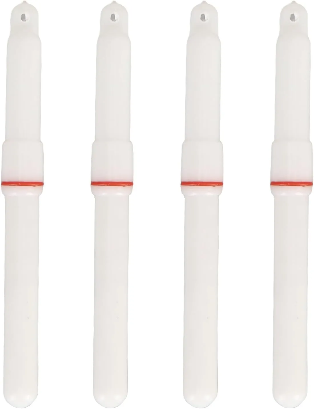 Ymiko LED Light Up Float Sticks, Rod Tip Glow Sticks ABS LED Float Rod Tip Luminous Light with Battery 4PCS Fishing Glow Dark Fishing for Dark Night