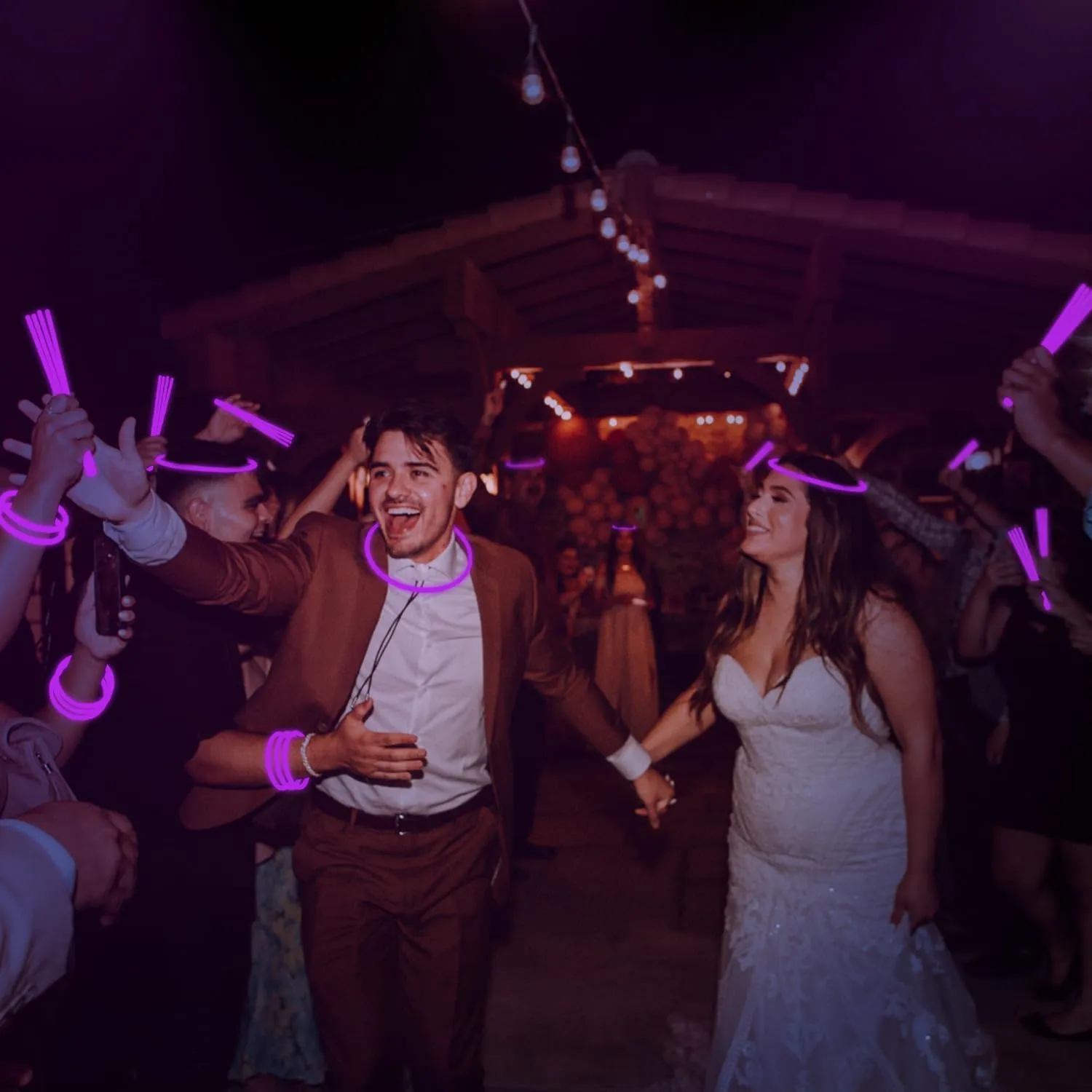 YOFOBU150 Pack Purple Glow Sticks Bulk Glow Bracelet and Necklaces with Connectors 8" Glowsticks for Halloween ThanksGiving New Year Wedding Birthday Carnival Light Up Neon Party Favors