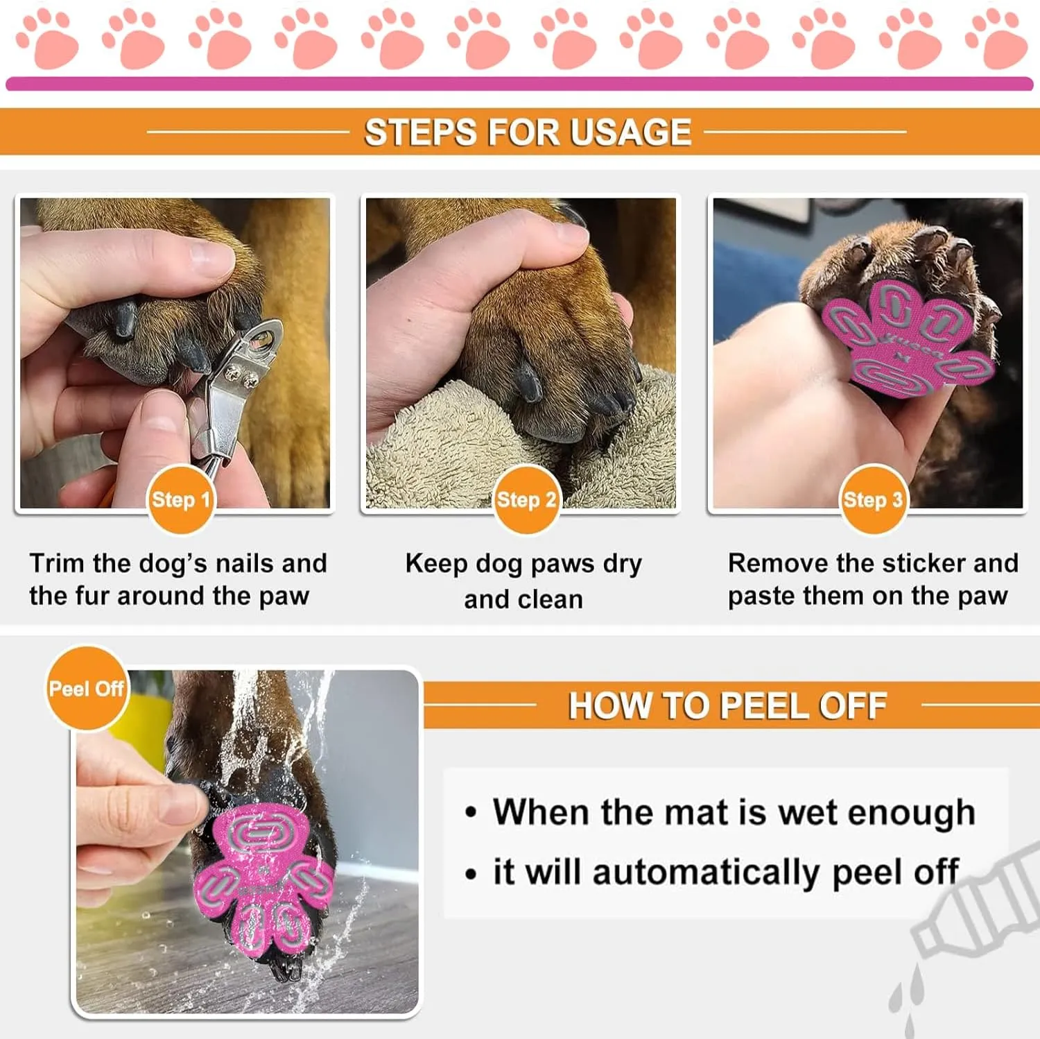 yucca Dog Anti Slip Paw Grips Traction Pads, Dog Paw Protector with Stronger Adhesive, Toe Grips for Dogs from Slipping on Hardwood Floors, Dog Shoes Booties Socks Replacement for Older Dogs