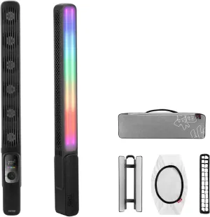 ZHIYUN FIVERAY F100 Standard 100W RGB LED Video Light Stick Wand, Dimmable Handheld Photography Lighting for Photographic Studio,Video Conferencing,Fill Light,Live Streaming,Collection Portrait, Black